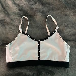 White Nike sports bra